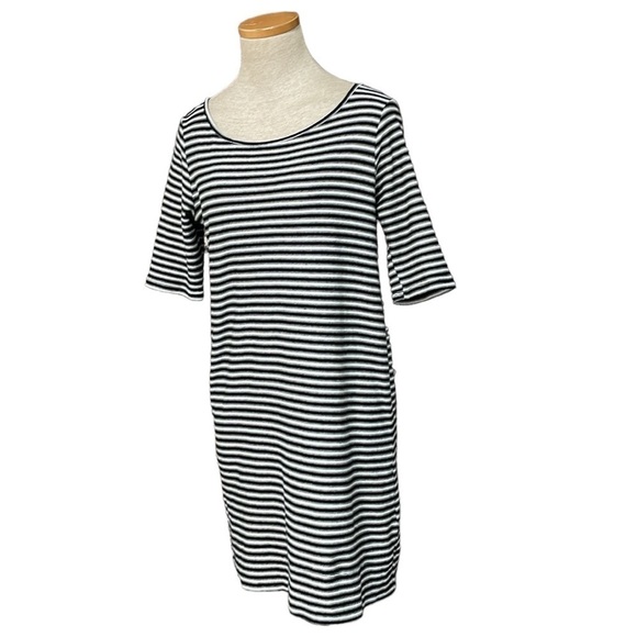 We The Free Sweater Dress Women's Small Black White Striped Open Back Shift - Picture 2 of 15